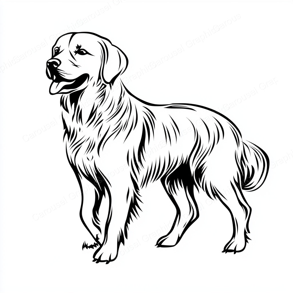 Golden Retriever Vector Graphic preview