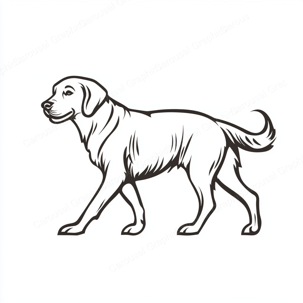 Golden Retriever Vector Graphic preview