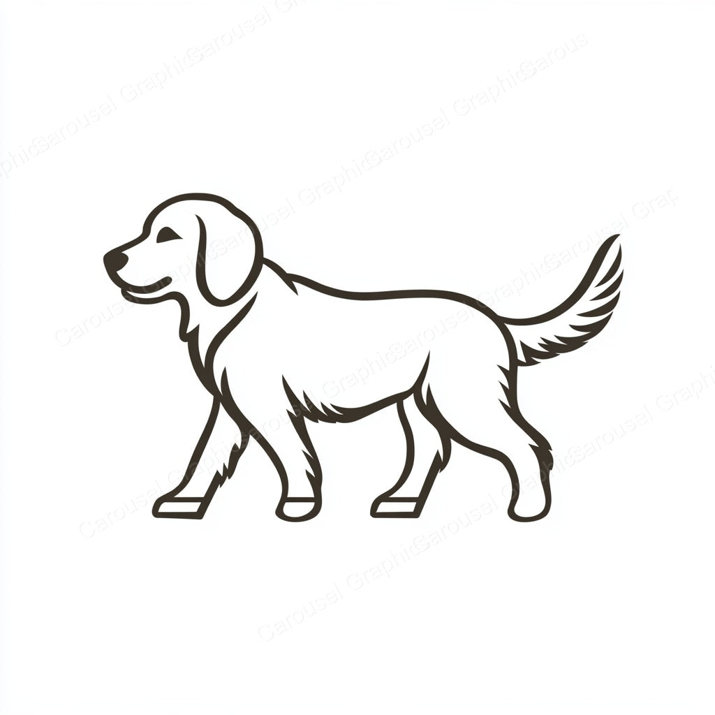 Golden Retriever Vector Graphic preview