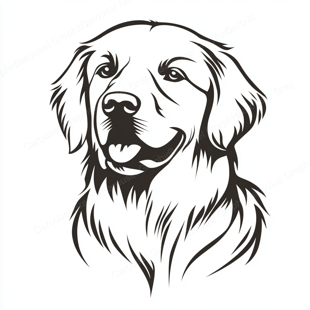 Golden Retriever Vector Graphic preview