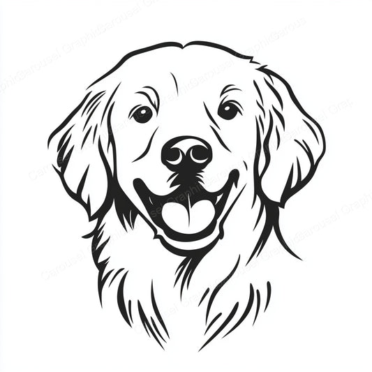 Golden Retriever Vector Graphic preview