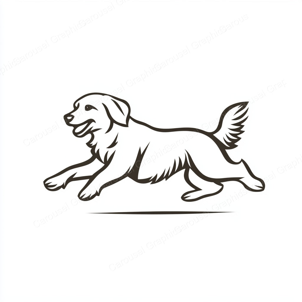 Golden Retriever Vector Graphic preview