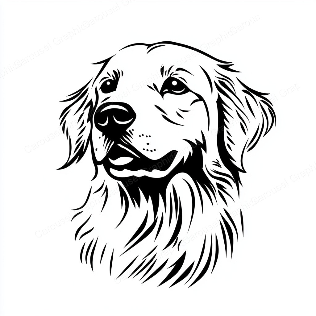 Golden Retriever Vector Graphic preview