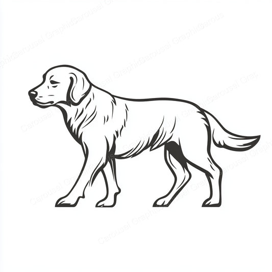 Golden Retriever Vector Graphic preview