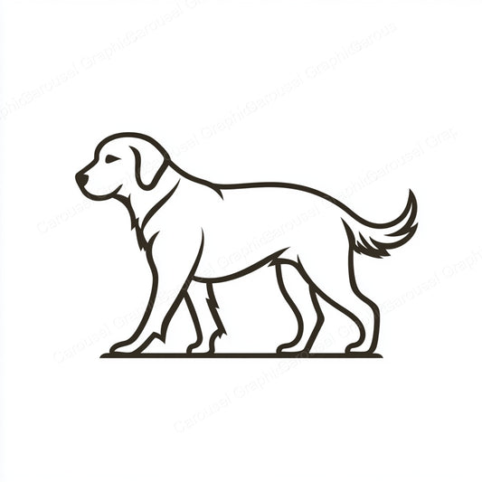 Golden Retriever Vector Graphic preview