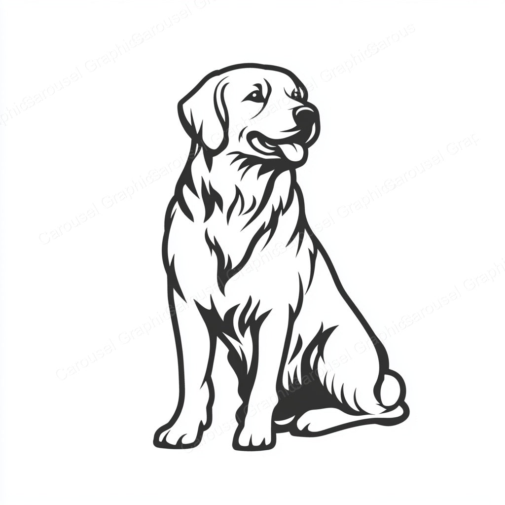 Golden Retriever Vector Graphic preview