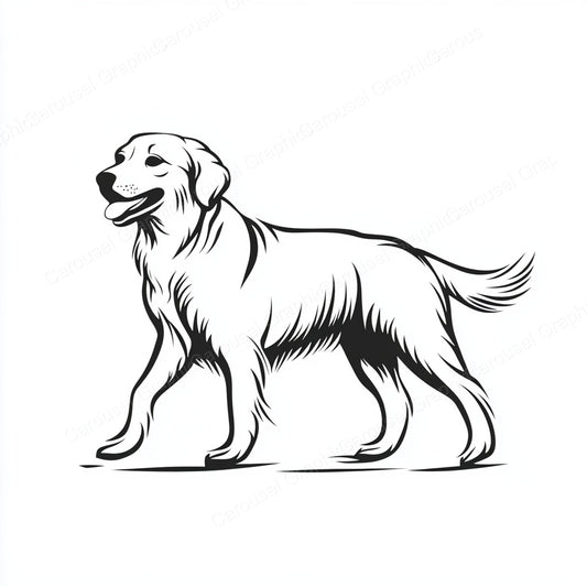 Golden Retriever Vector Graphic preview