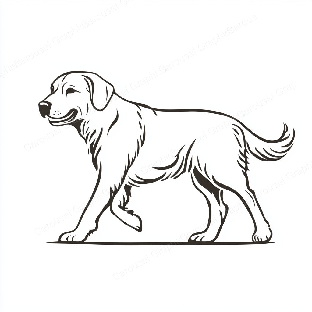 Golden Retriever Vector Graphic preview