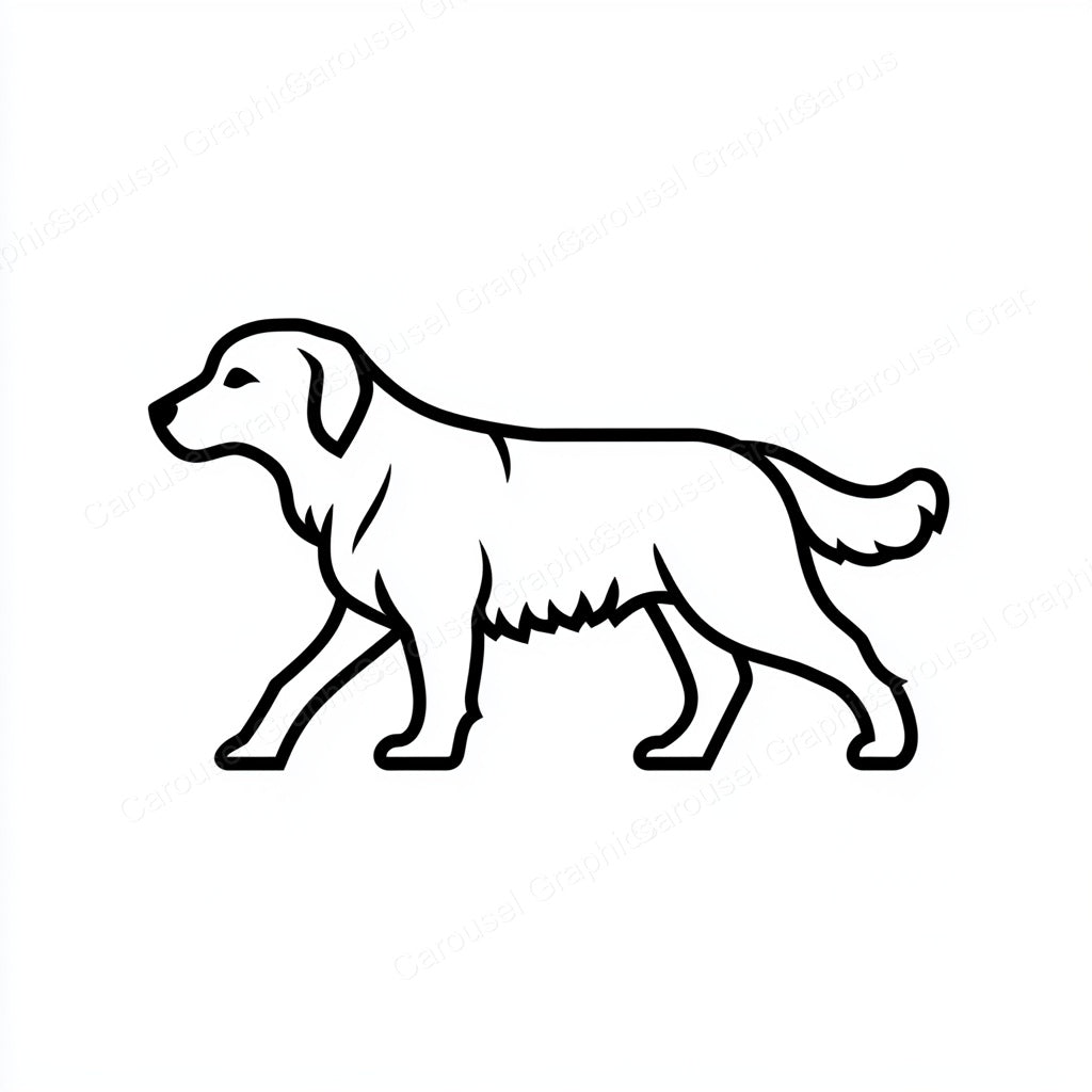 Golden Retriever Vector Graphic preview