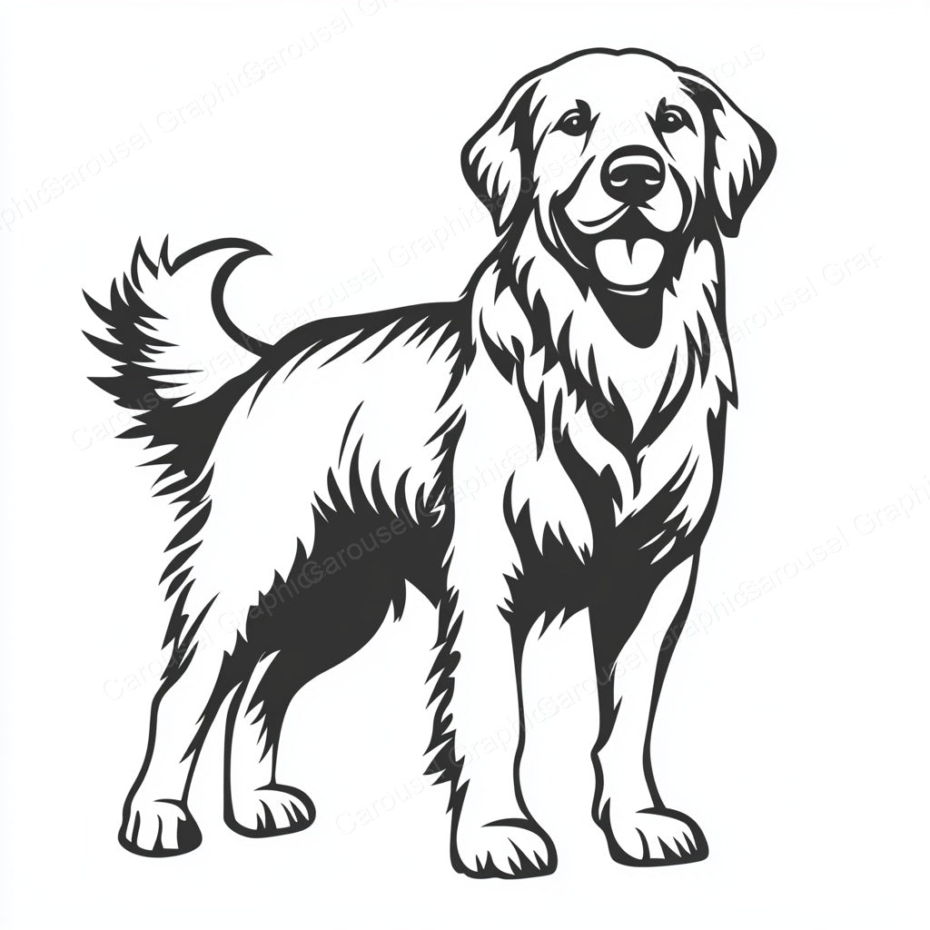 Golden Retriever Vector Graphic preview
