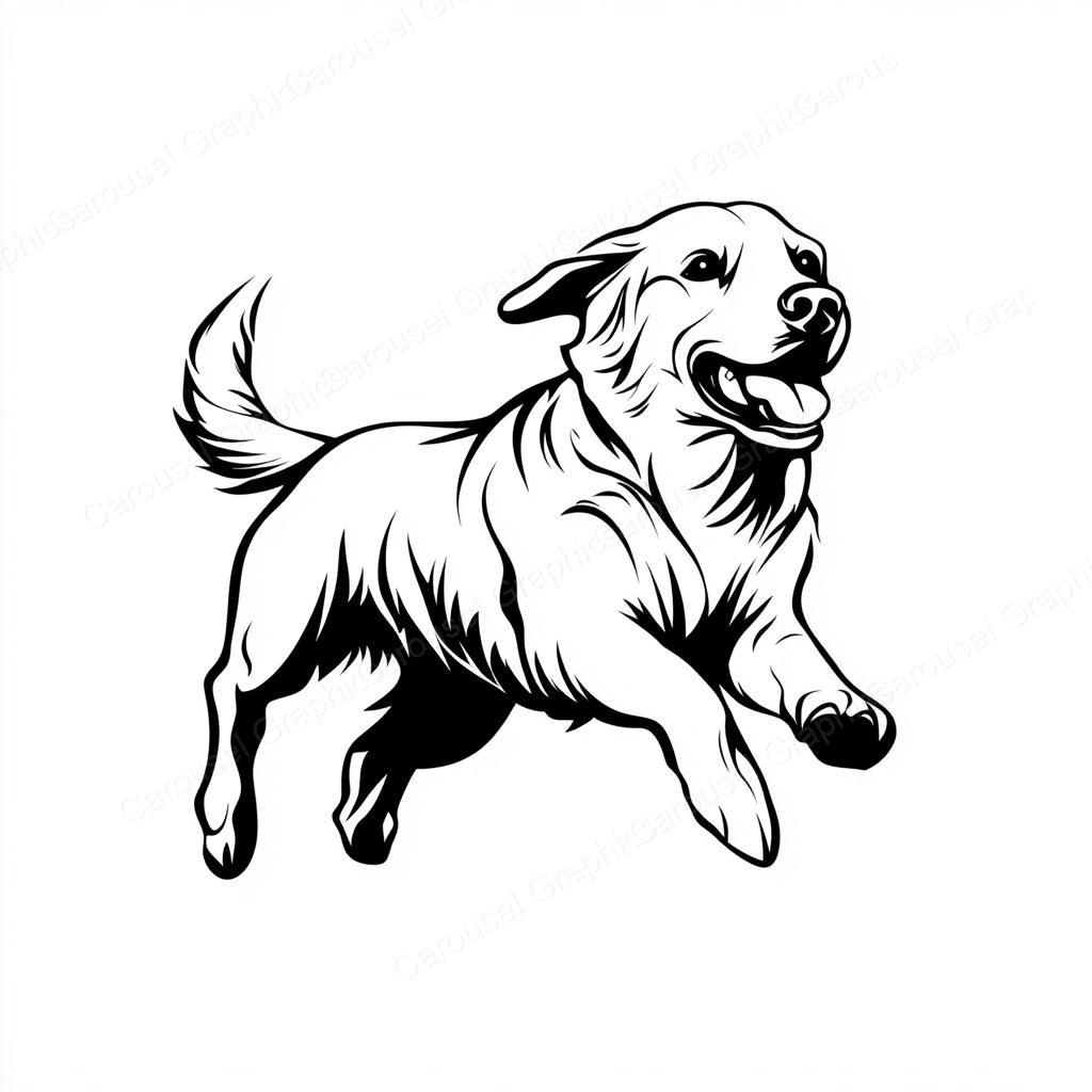 Golden Retriever Vector Graphic preview