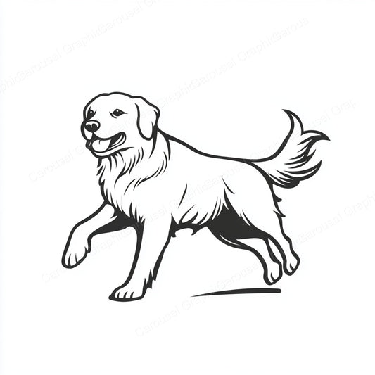 Golden Retriever Vector Graphic preview