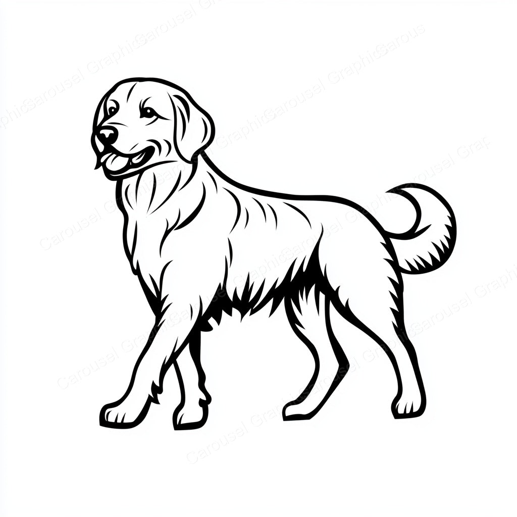Golden Retriever Vector Graphic preview