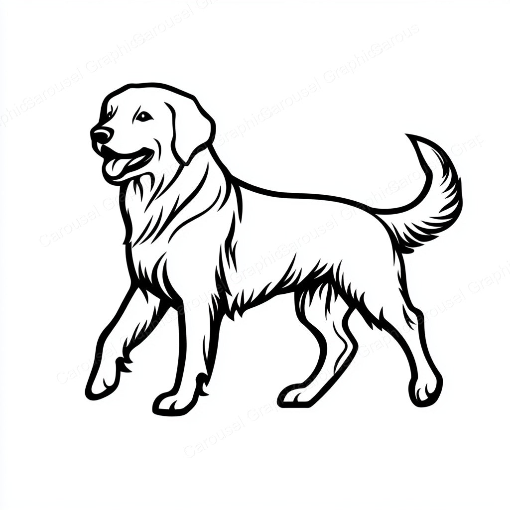 Golden Retriever Vector Graphic preview