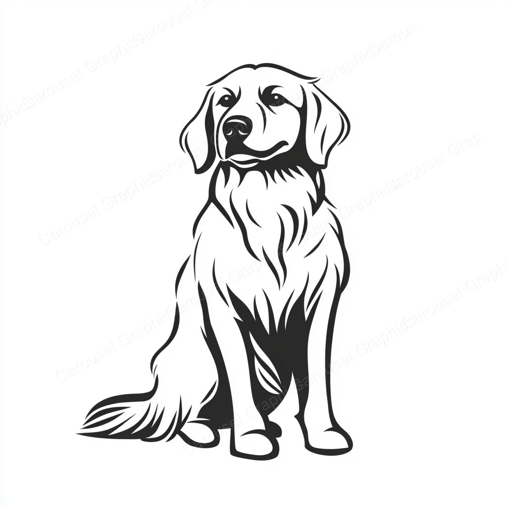 Golden Retriever Vector Graphic preview