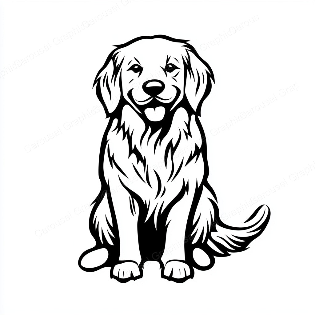 Golden Retriever Vector Graphic preview