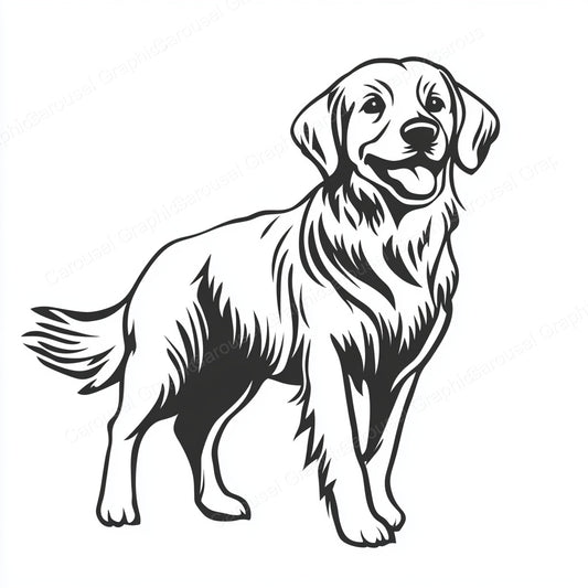 Golden Retriever Vector Graphic preview