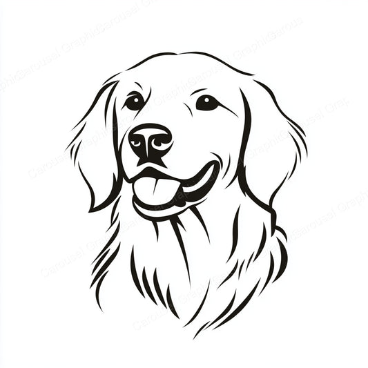 Golden Retriever Vector Graphic preview