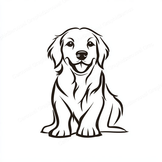 Golden Retriever Vector Graphic preview