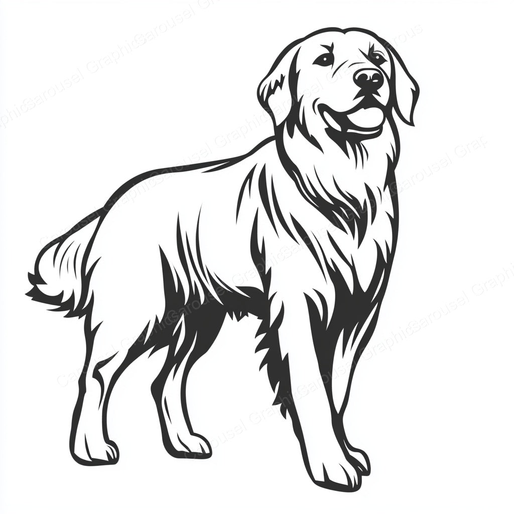 Golden Retriever Vector Graphic preview