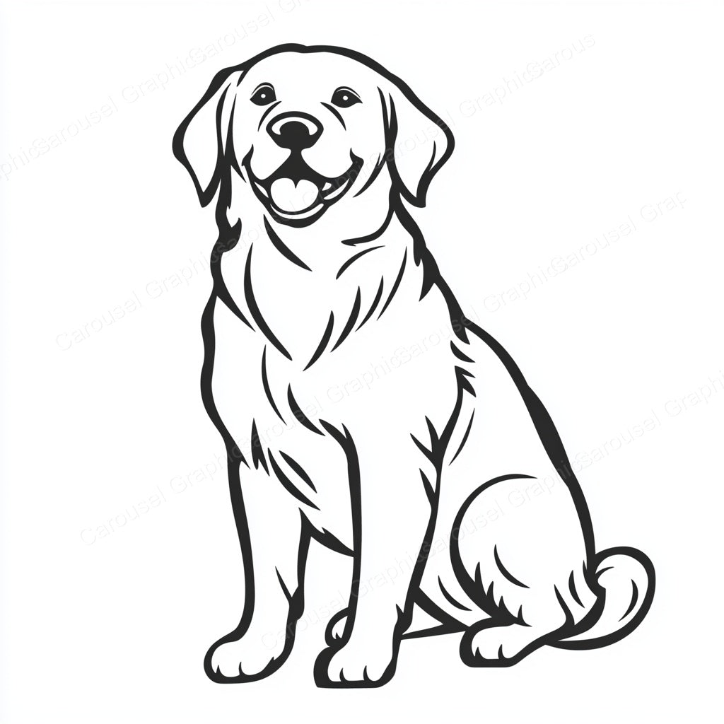 Golden Retriever Vector Graphic preview