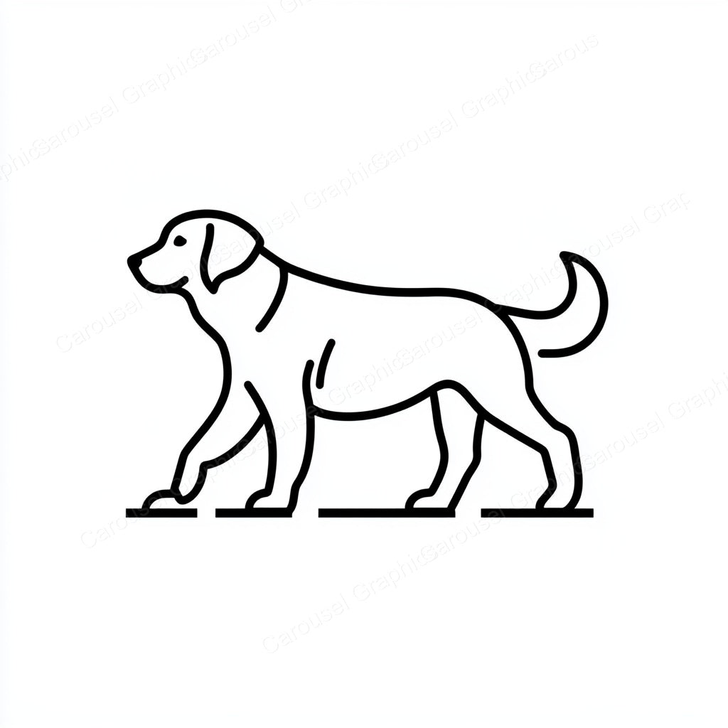 Golden Retriever Vector Graphic preview