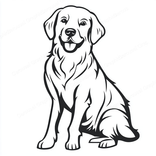 Golden Retriever Vector Graphic preview