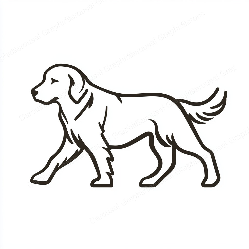Golden Retriever Vector Graphic preview