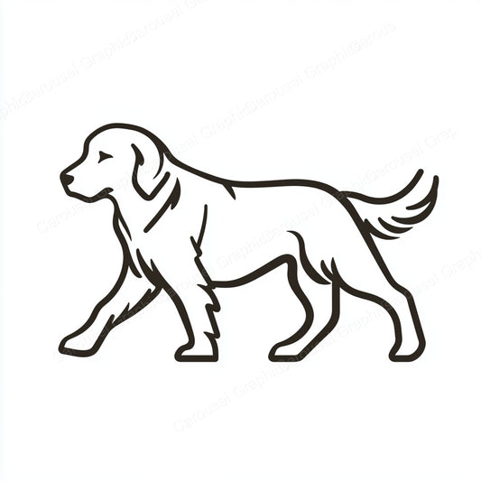 Golden Retriever Vector Graphic preview