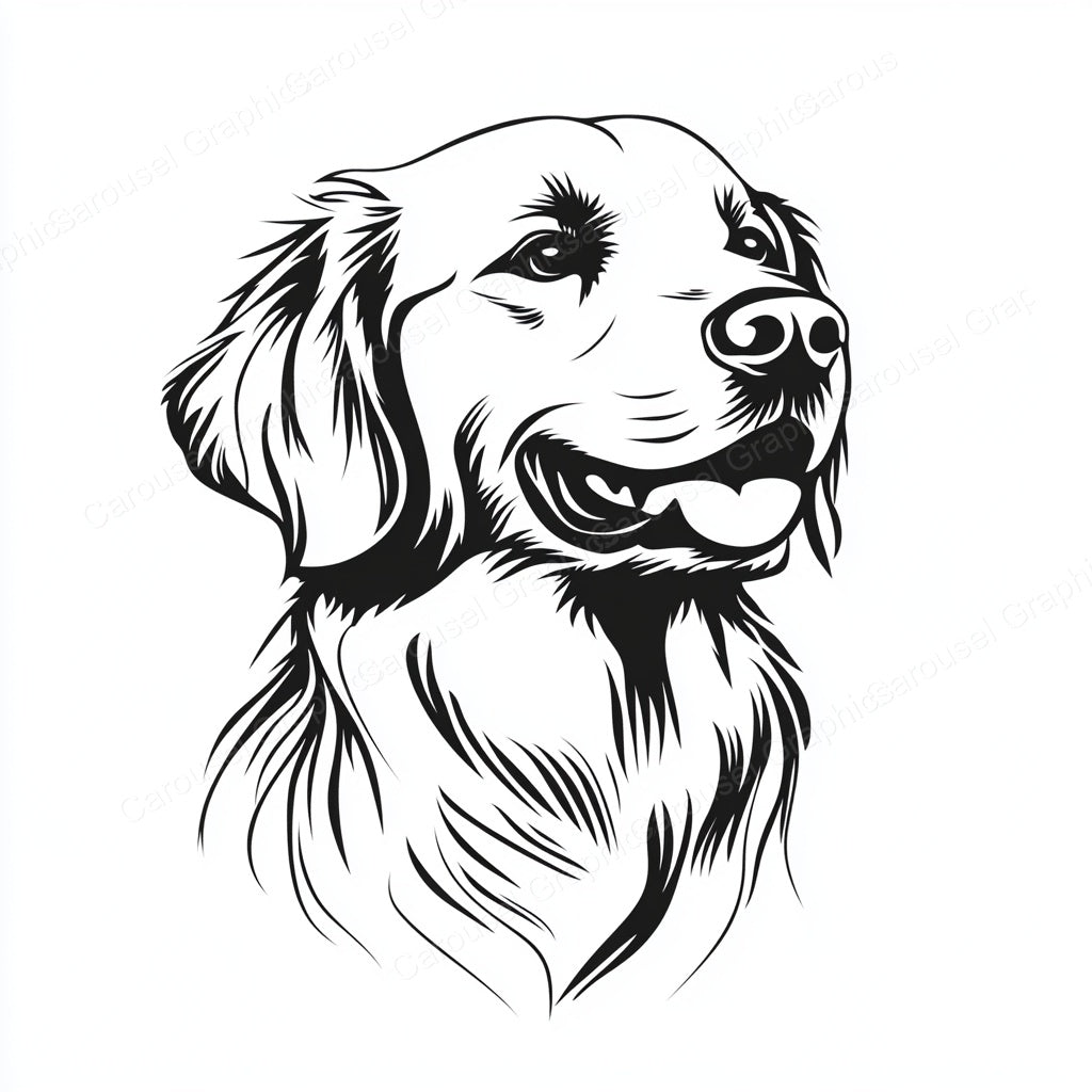 Golden Retriever Vector Graphic preview