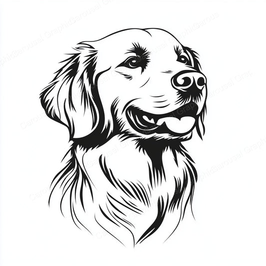 Golden Retriever Vector Graphic preview