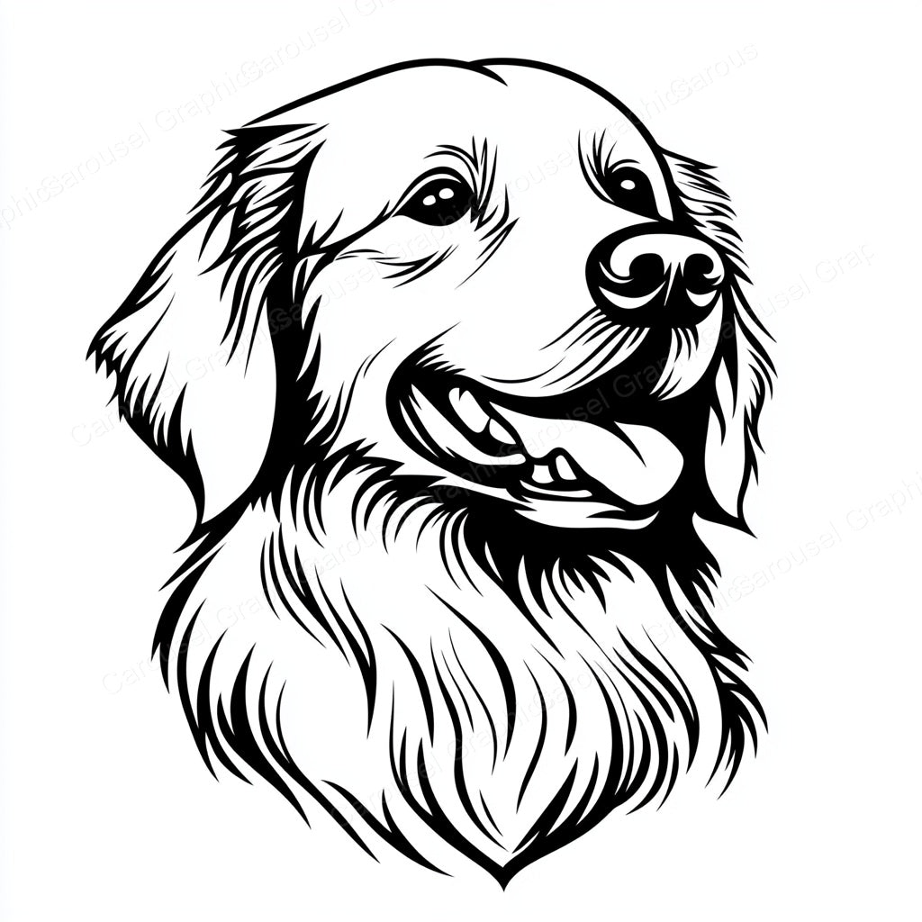 Golden Retriever Vector Graphic preview
