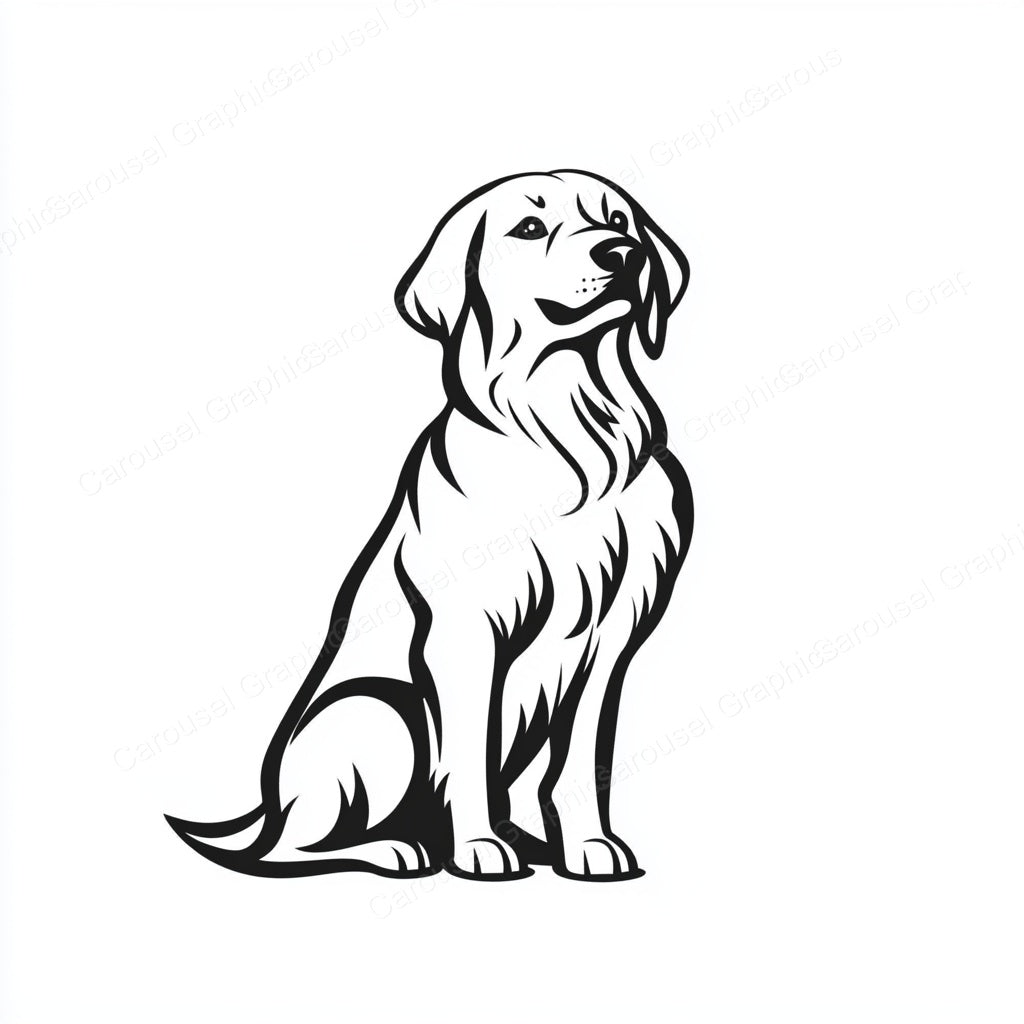 Golden Retriever Vector Graphic preview