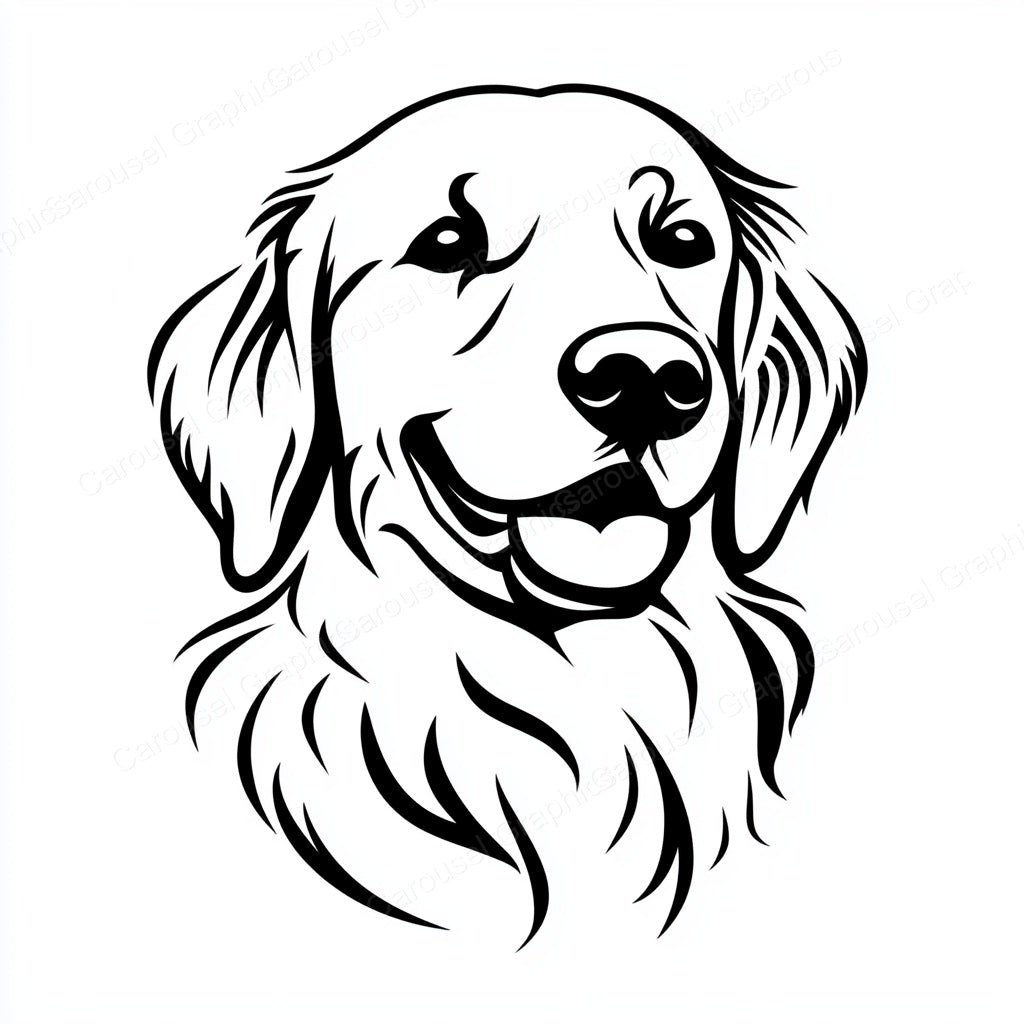 Golden Retriever Vector Graphic preview