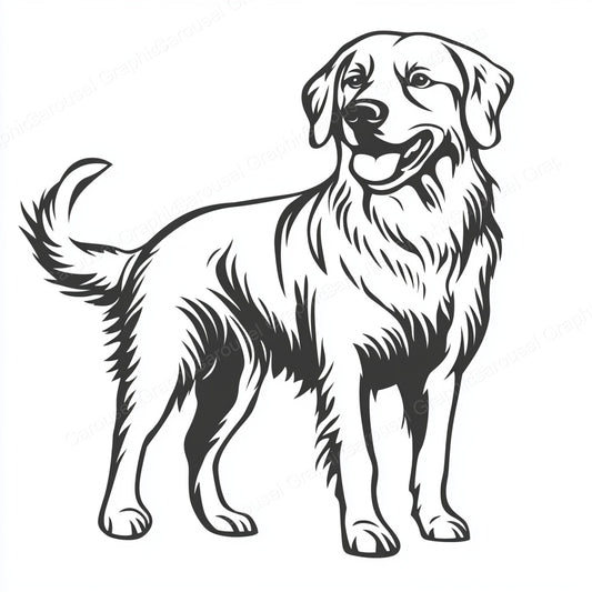 Golden Retriever Vector Graphic preview