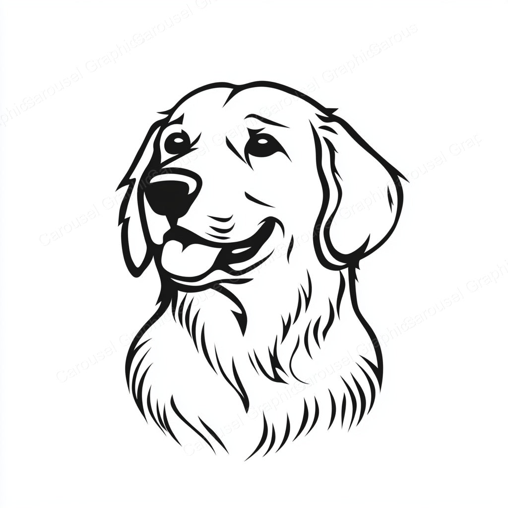 Golden Retriever Vector Graphic preview
