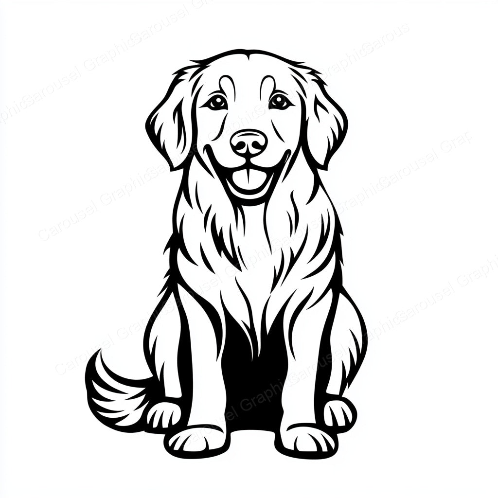 Golden Retriever Vector Graphic preview