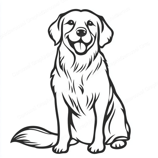 Golden Retriever Vector Graphic preview