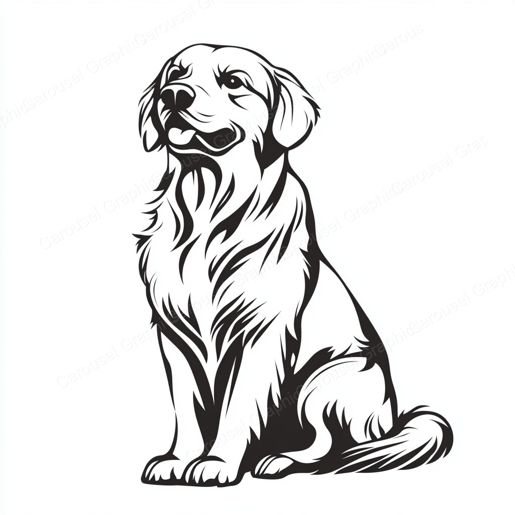 Golden Retriever Vector Graphic preview