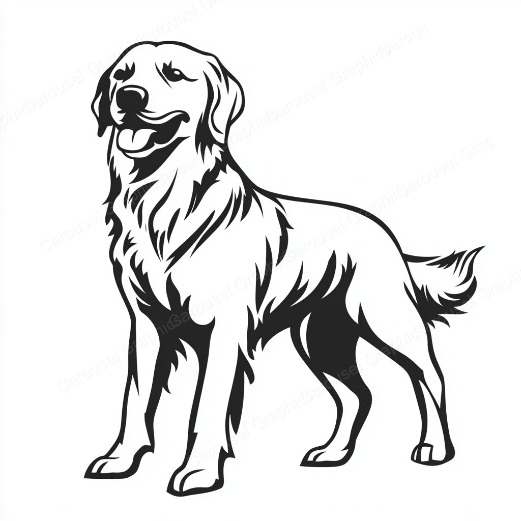 Golden Retriever Vector Graphic preview