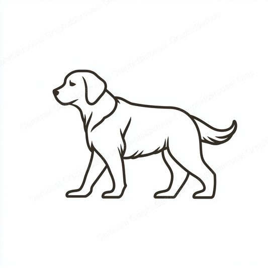 Golden Retriever Vector Graphic preview