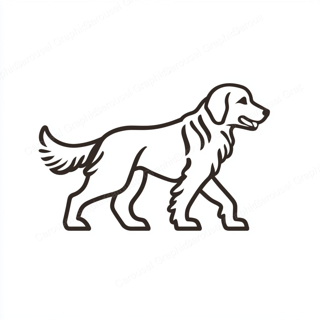 Golden Retriever Vector Graphic preview