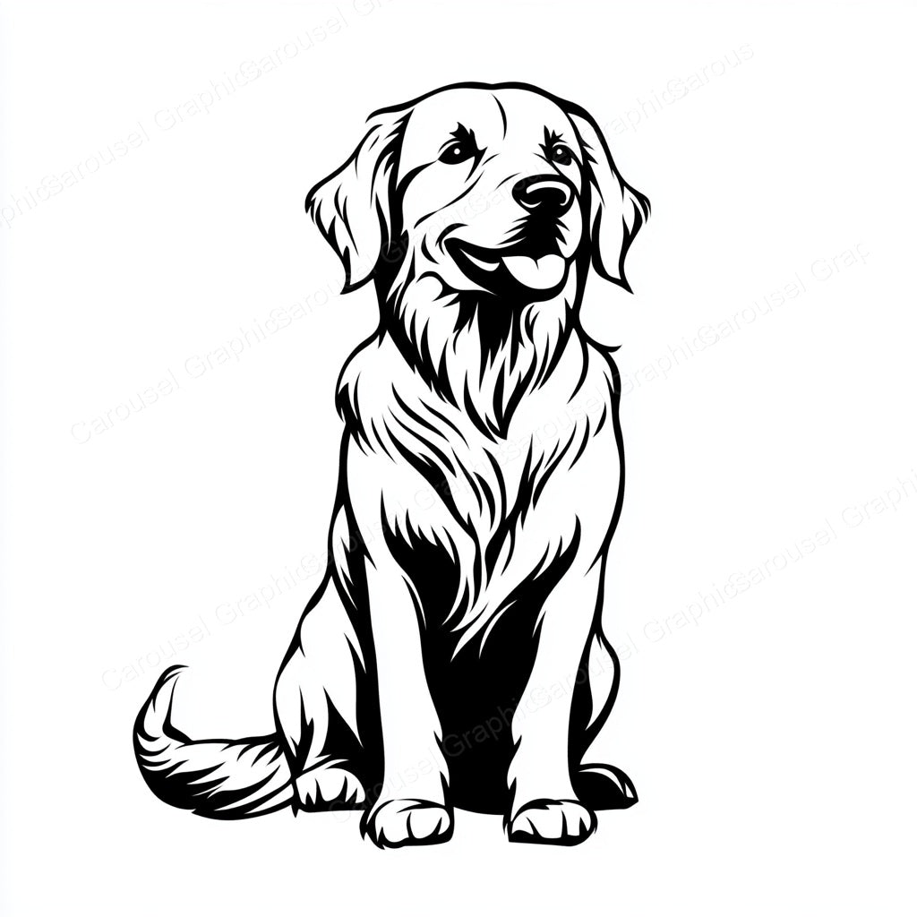 Golden Retriever Vector Graphic preview