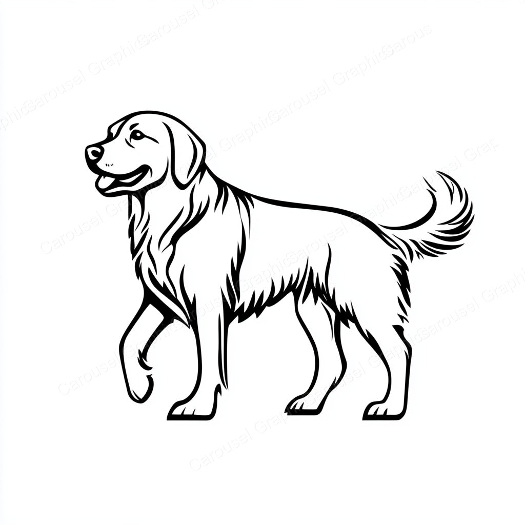 Golden Retriever Vector Graphic preview