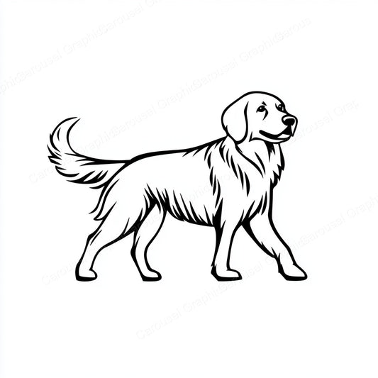 Golden Retriever Vector Graphic preview
