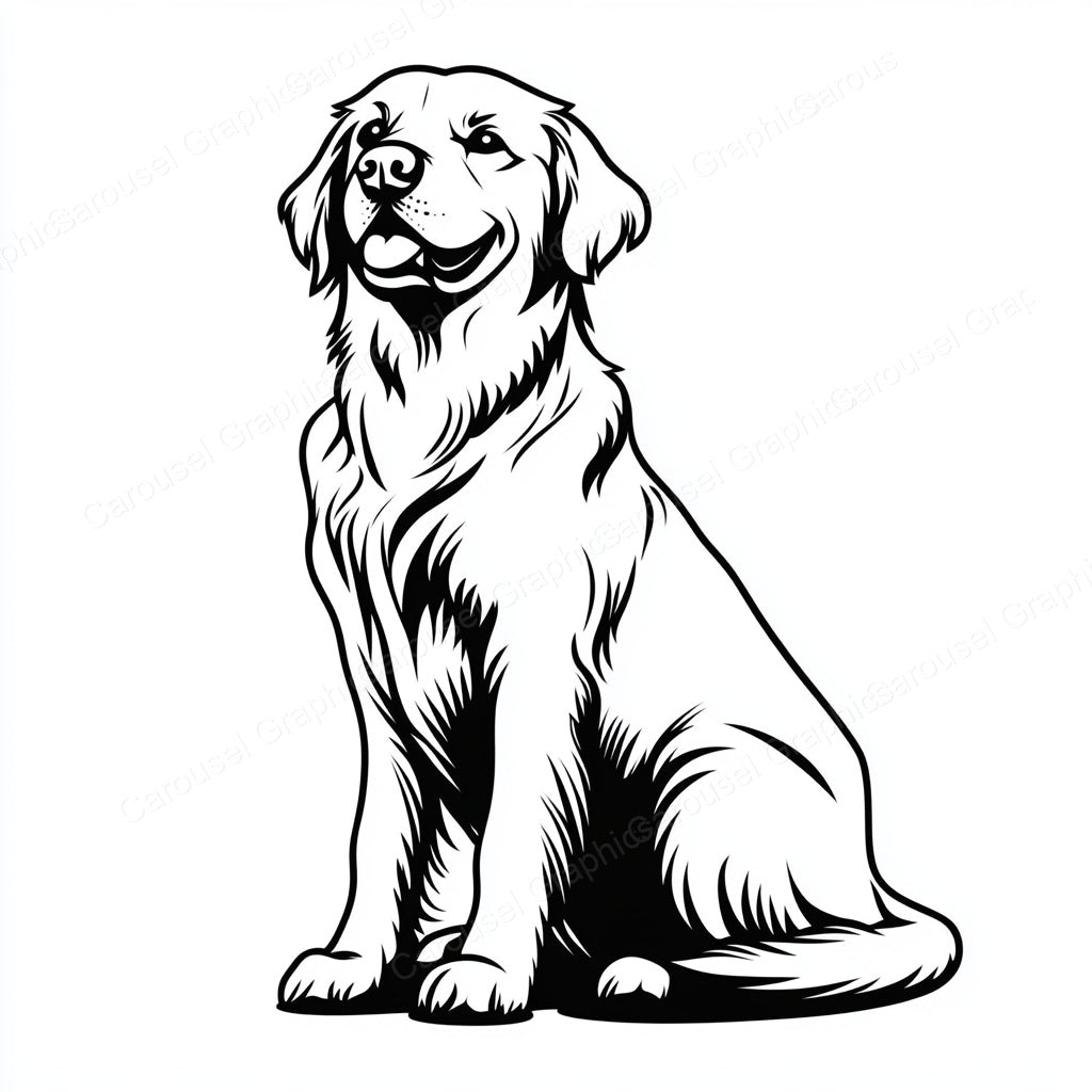 Golden Retriever Vector Graphic preview