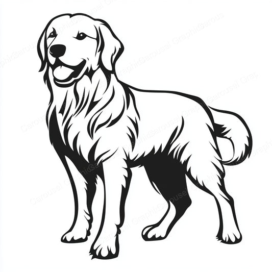 Golden Retriever Vector Graphic preview