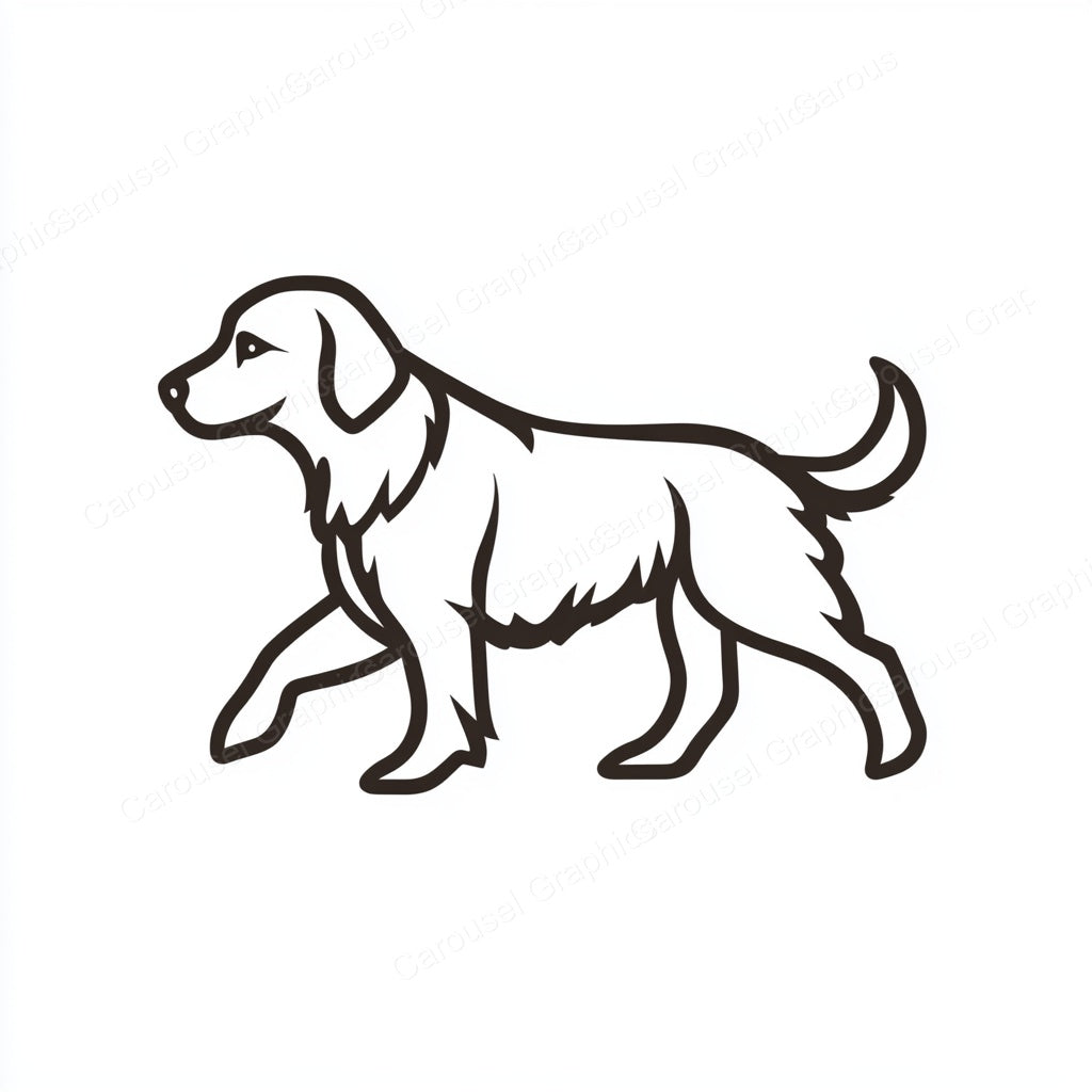 Golden Retriever Vector Graphic preview