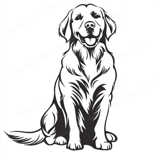 Golden Retriever Vector Graphic preview