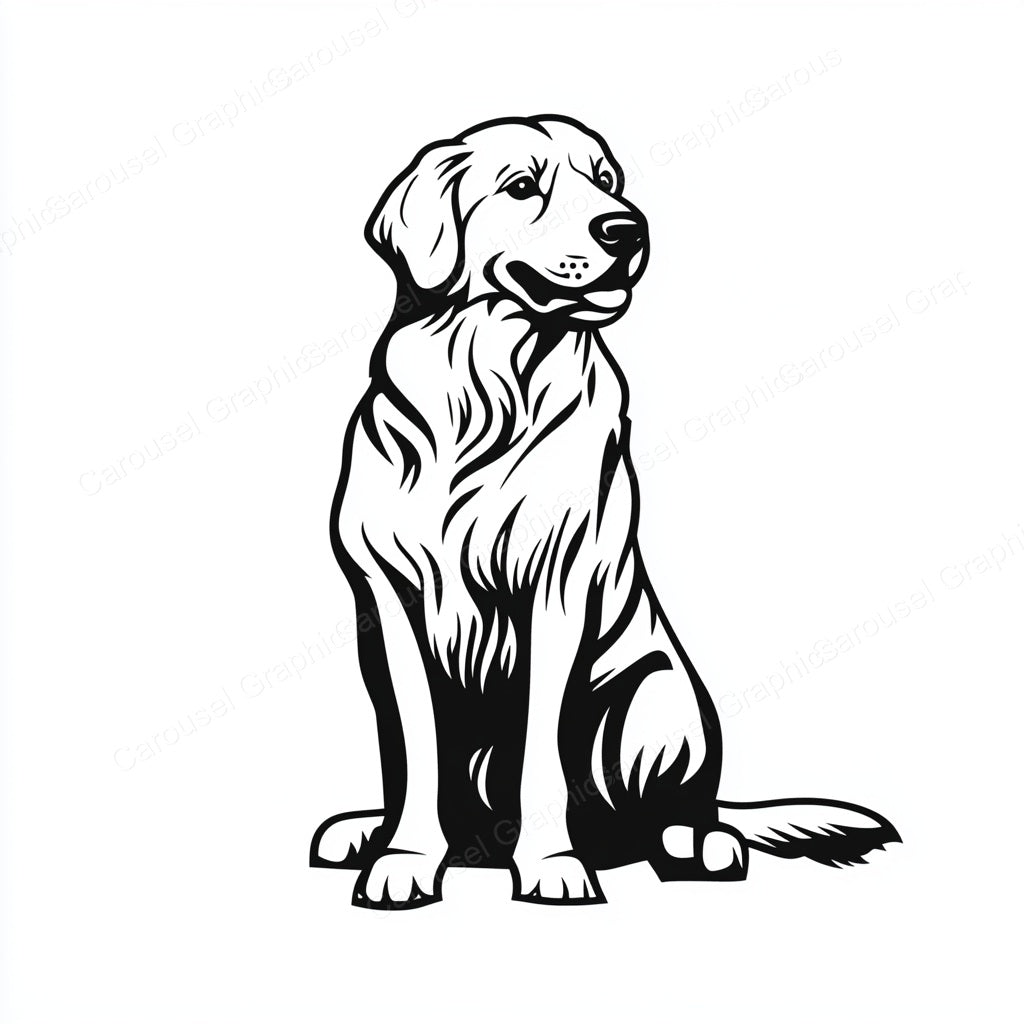 Golden Retriever Vector Graphic preview
